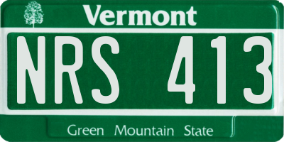VT license plate NRS413