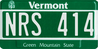 VT license plate NRS414