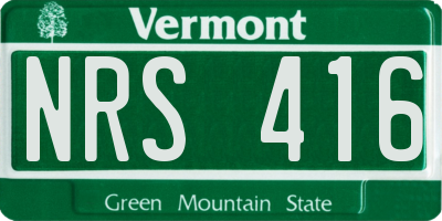 VT license plate NRS416