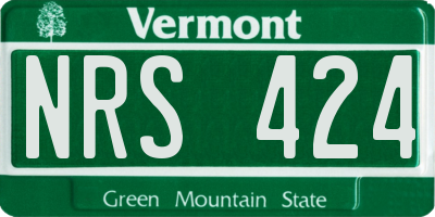 VT license plate NRS424