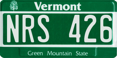 VT license plate NRS426