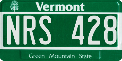 VT license plate NRS428