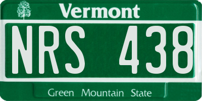 VT license plate NRS438
