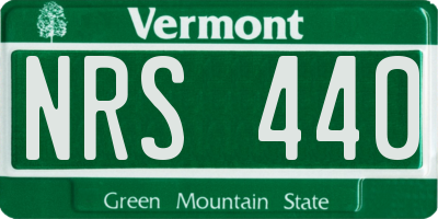 VT license plate NRS440