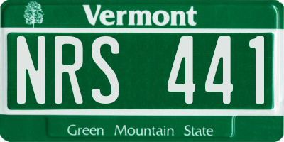 VT license plate NRS441