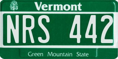 VT license plate NRS442