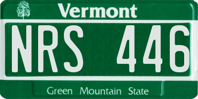 VT license plate NRS446