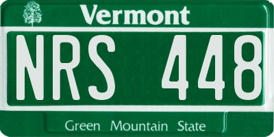 VT license plate NRS448