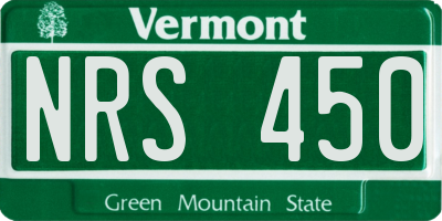 VT license plate NRS450