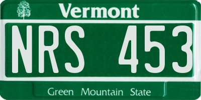 VT license plate NRS453