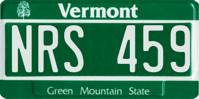 VT license plate NRS459