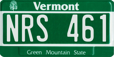 VT license plate NRS461