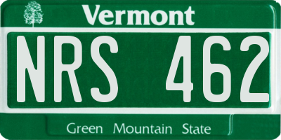 VT license plate NRS462