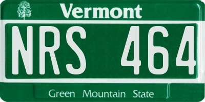 VT license plate NRS464