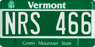 VT license plate NRS466