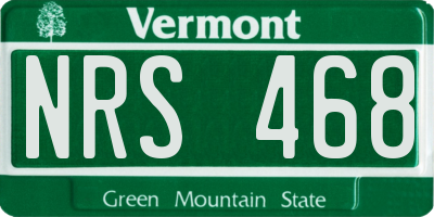 VT license plate NRS468