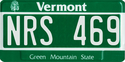 VT license plate NRS469