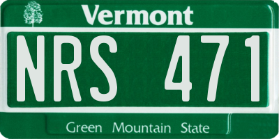 VT license plate NRS471