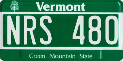 VT license plate NRS480