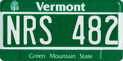 VT license plate NRS482