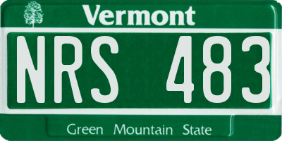 VT license plate NRS483