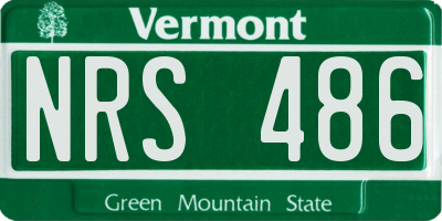 VT license plate NRS486
