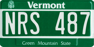 VT license plate NRS487