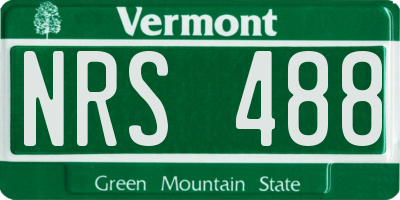 VT license plate NRS488