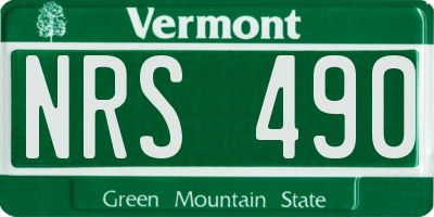 VT license plate NRS490