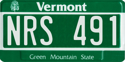 VT license plate NRS491