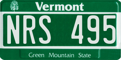 VT license plate NRS495