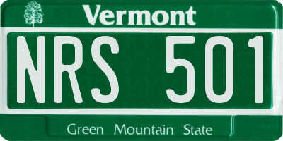 VT license plate NRS501