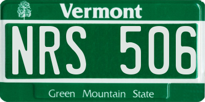 VT license plate NRS506