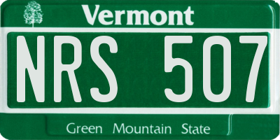 VT license plate NRS507