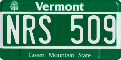 VT license plate NRS509
