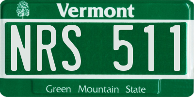 VT license plate NRS511