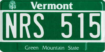 VT license plate NRS515