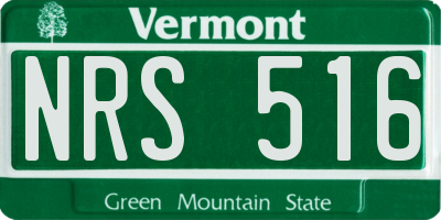 VT license plate NRS516
