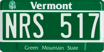 VT license plate NRS517