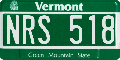 VT license plate NRS518