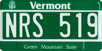 VT license plate NRS519
