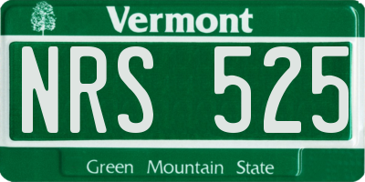 VT license plate NRS525