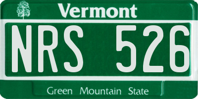 VT license plate NRS526
