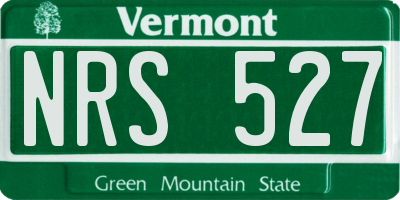 VT license plate NRS527