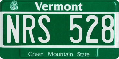 VT license plate NRS528