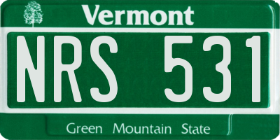 VT license plate NRS531