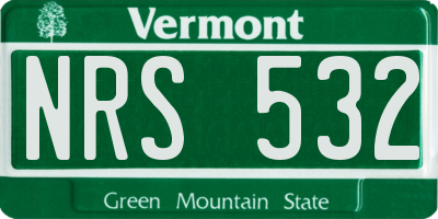 VT license plate NRS532