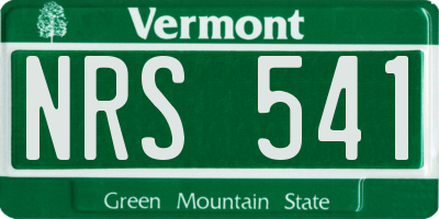 VT license plate NRS541