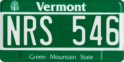 VT license plate NRS546