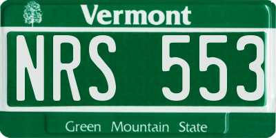 VT license plate NRS553